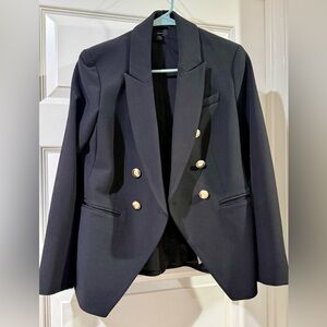 Express Black Blazer with Gold Buttons